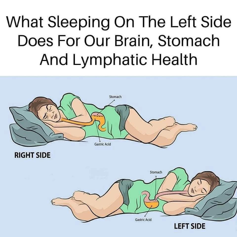 This is what sleeping on the left side does for our brain, stomach & glymphatic health